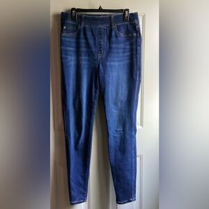 Spanx Jeans Women Large Size Blue Pull-On Skinny Stretch Jeggings High Rise
